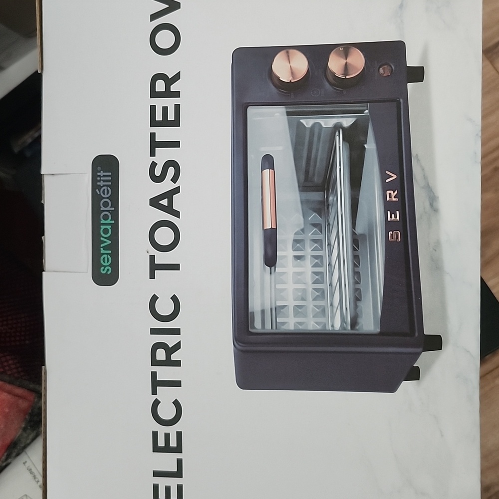 Servappetit Electric Toaster Oven - Black and Copper